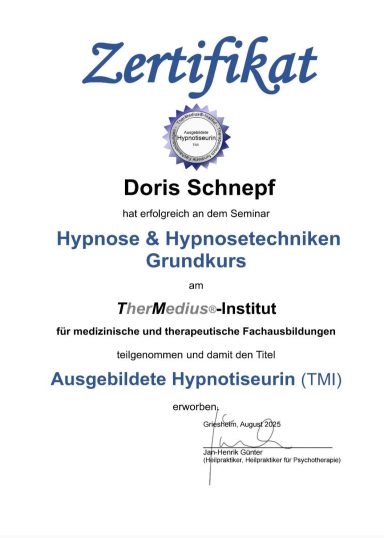 Hypnose Coach Doris Schnepf Königsmoos